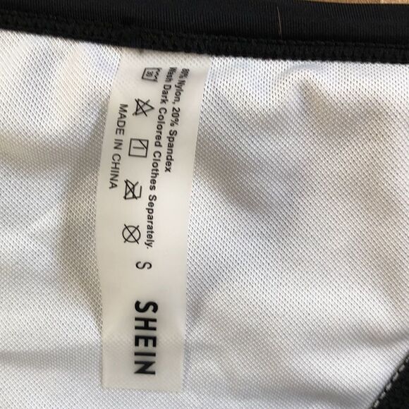 Shein Bikini. Unique clear plastic straps. Xtra pink xhilirarion top. Size S. - Picture 5 of 8